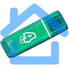 Флешка USB Smartbuy 4 Gb USB <USB 2.0> Smartbuy Glossy series Green (SB4 GbGS-G)