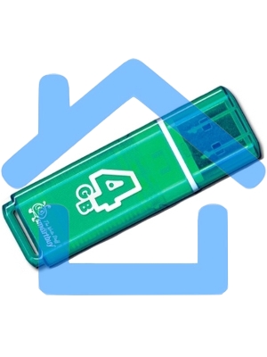 Флешка USB Smartbuy 4 Gb USB <USB 2.0> Smartbuy Glossy series Green (SB4 GbGS-G)