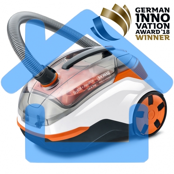 Моющий пылесос Thomas DryBOX + AquaBOX Cat&Dog белый/оранжевый, 325/1700Вт, уборка сухая, пылесборник контейнер 2.6 л