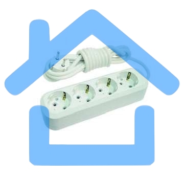 Удлинитель 4 гн 5 м с\з Makel MGP154
