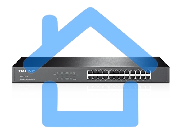 Сетевой коммутатор TP-Link SMB TL-SG1024 Коммутатор 24LAN 10/100/1000Mb/s Unmanagersd Gigabit Rackmount Switch