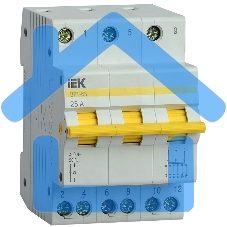 Выключатель-разъединитель трехпозиционный 3п ВРТ-63 25А ИЭК MPR10-3-025