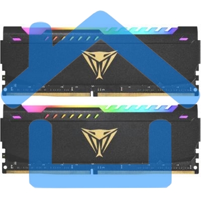 Оперативная память Patriot Viper Steel, DDR4, 64Gb (2x32Gb), 3200MHz, CL18, DIMM, с радиатором, RGB, черный