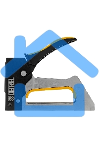 Степлер металлический, скобы в комплекте, 2К рукоятка, тип 53, 6-10 мм Denzel