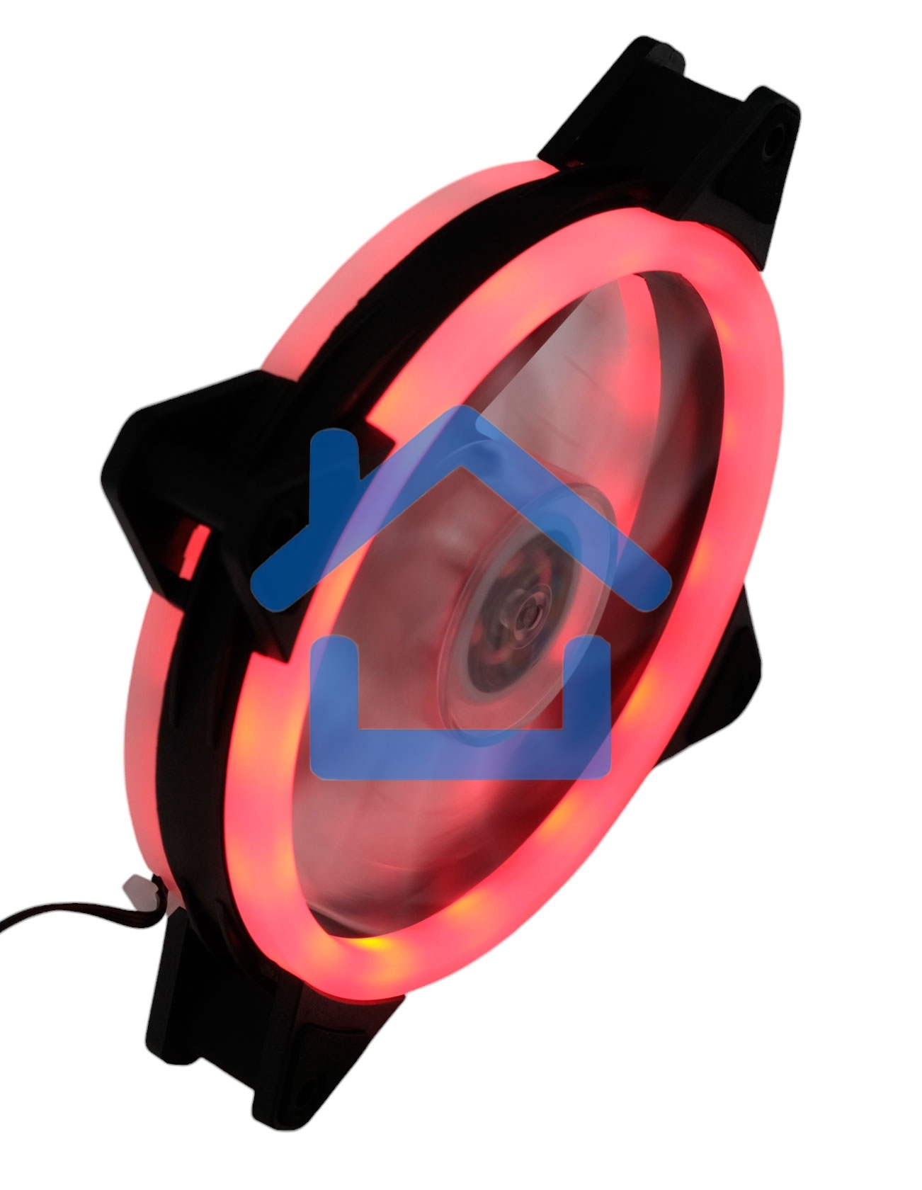 Вентилятор для корпуса Gembird D12025S12L-R черный, 120 мм, 1200 об/мин, 20.5 дБ, 3 pin