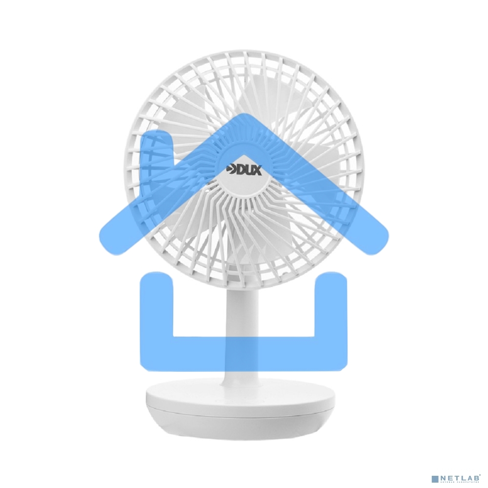 Вентилятор настольный DUX 60-0214 USB, белый, 6 Вт