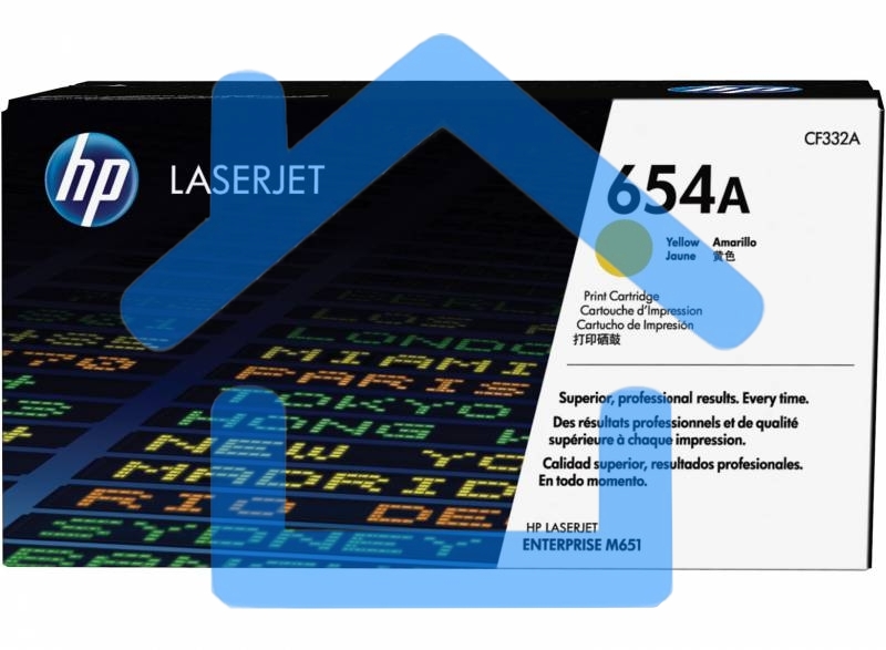 Тонер Картридж HP 654A CF332A желтый для HP CLJ Ent M651n/M651dn/M651xh/M680dn/M680f (15000стр.)