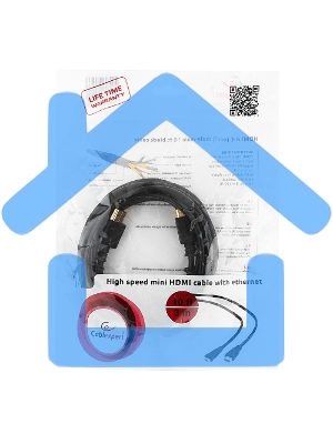 Кабель HDMI-miniHDMI Cablexpert CC-HDMI4C-10, 19M/19M, v2.0, медь, позол.разъемы, экран, 3.0м, черный, пакет