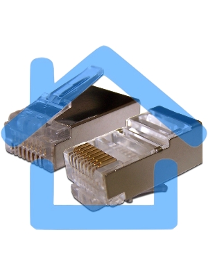 Коннектор Lanmaster RJ45 STP 8P8C, универсальный, для толстого кабеля, cat.6, 100 шт.