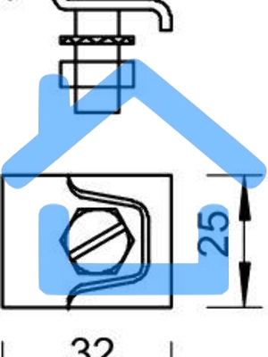 Держатель проволоки d8-10мм гор. оцинк. 324 S-FT OBO 5326303