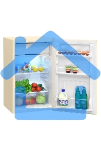 Холодильник Nordfrost NR 403 E бежевый однокамерный 100/11л морозилка сверху