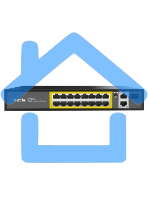 Коммутатор NETIS 16PORT 10/100M 16POE+2XGE+SFP P116GH