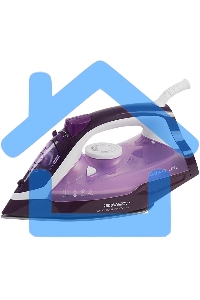 Утюг Galaxy Line GL 6124, фиолетовый с белым, паровой, 2500 Вт, постоянный пар 50 г/мин, паровой удар 230 г/мин, функции: самоочистка, антикапля, антинакипь, функция увлажнения, вертикальное отпаривание, защита от перегрева, индикатор нагрева, керамическо