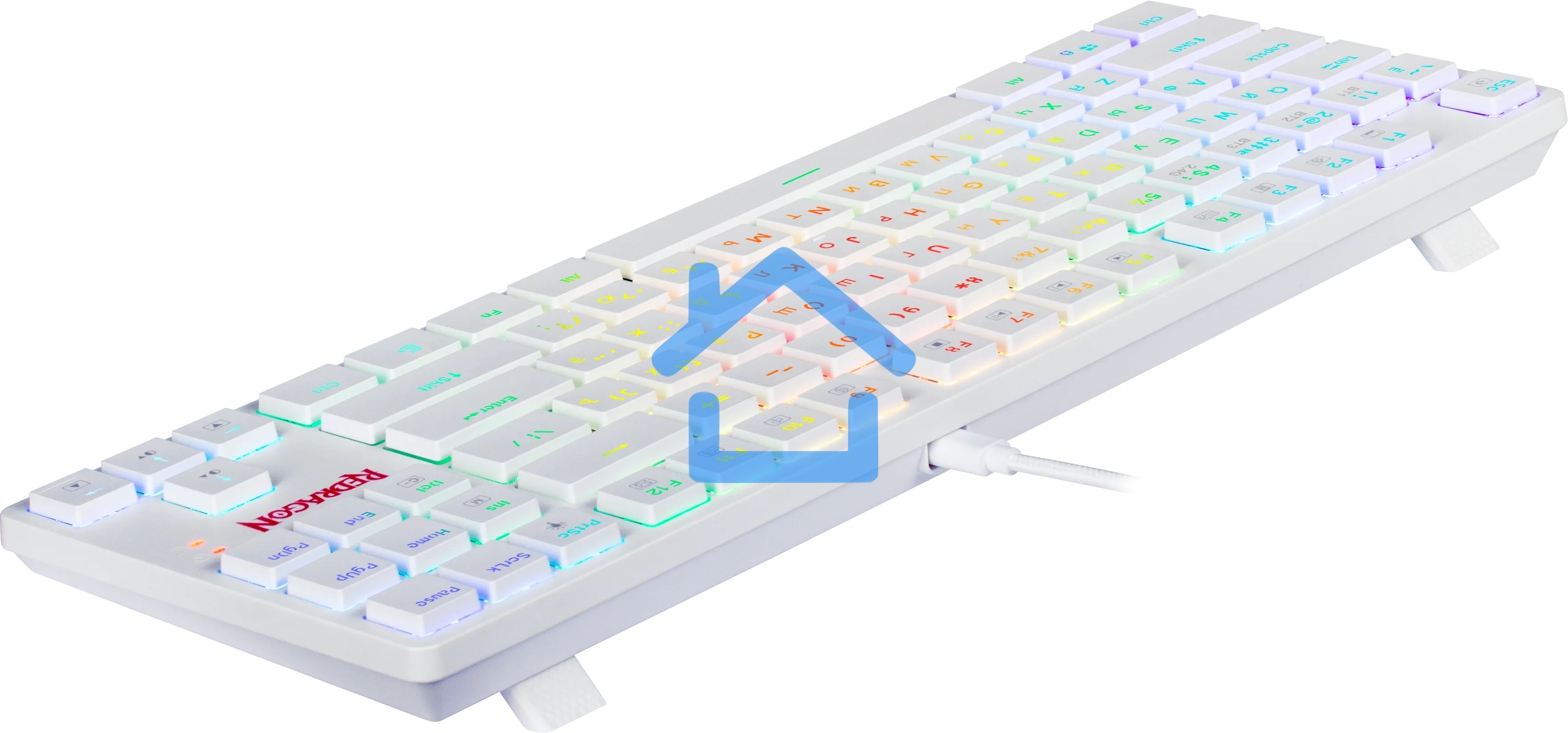 Клавиатура Redragon Anubis беспроводная, USB, Bluetooth/Радиоканал, белый