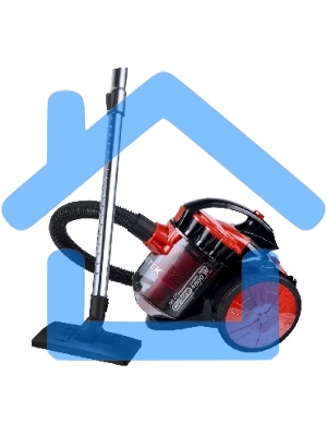 Пылесос Centek CT-2531 (красн/черн) мультициклон 1800/350Вт, стакан 1,5 л, телескоп металл. трубка