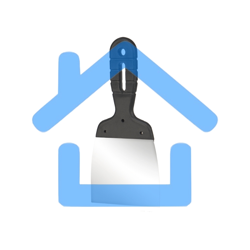 Шпатель 100 мм нержавеющая сталь, пластмассовая ручка Rexant