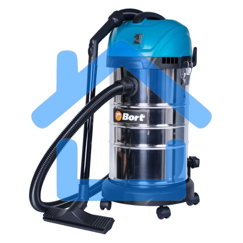 Строительный пылесос Bort BSS-1630-SmartAir 91272294 1600 Вт, вместимость 30 л, 45 л/сек, 7 кг, набор аксессуаров 7 шт