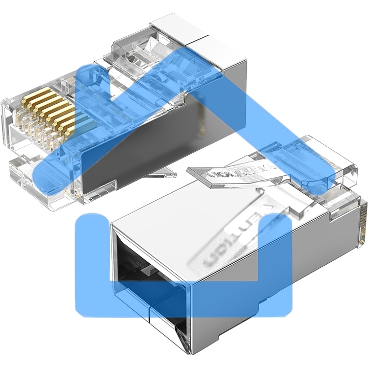 Коннектор Vention RJ45 (8p8c), FTP, cat. 6, под витую пару, экранированный (50шт.)