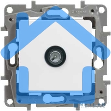 Розетка TV проходная, 15дБ, бел. ETIKA 