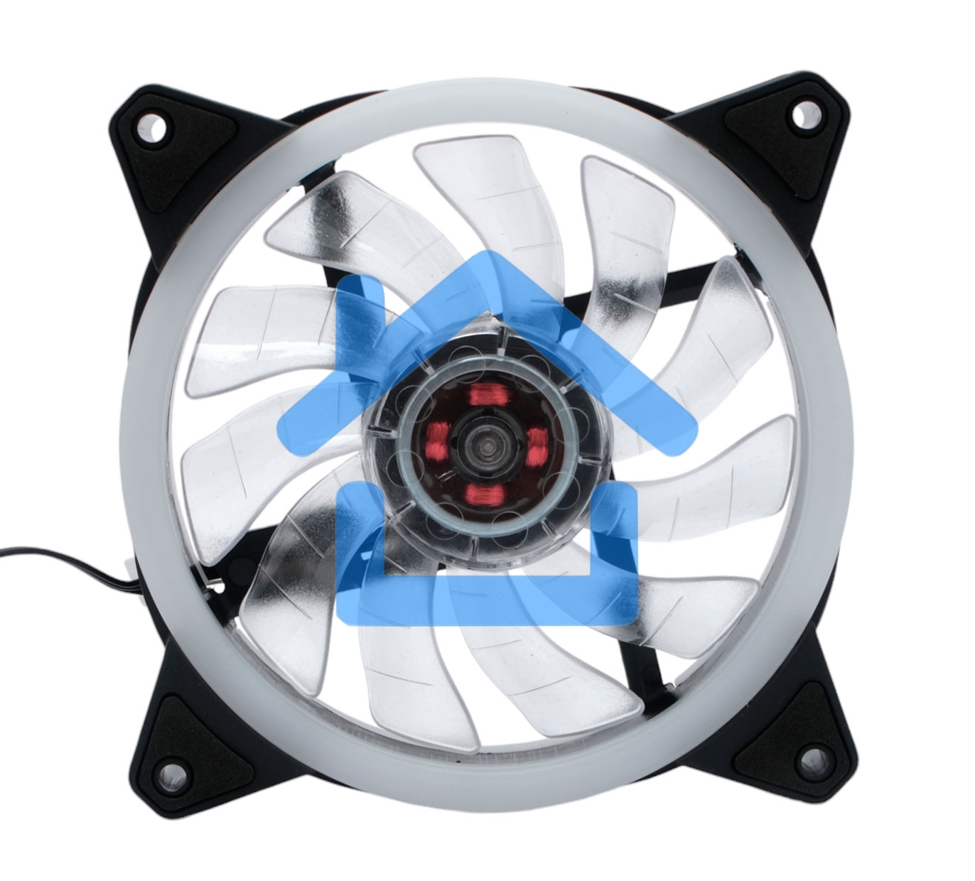 Вентилятор для корпуса Gembird D12025S12L-R черный, 120 мм, 1200 об/мин, 20.5 дБ, 3 pin