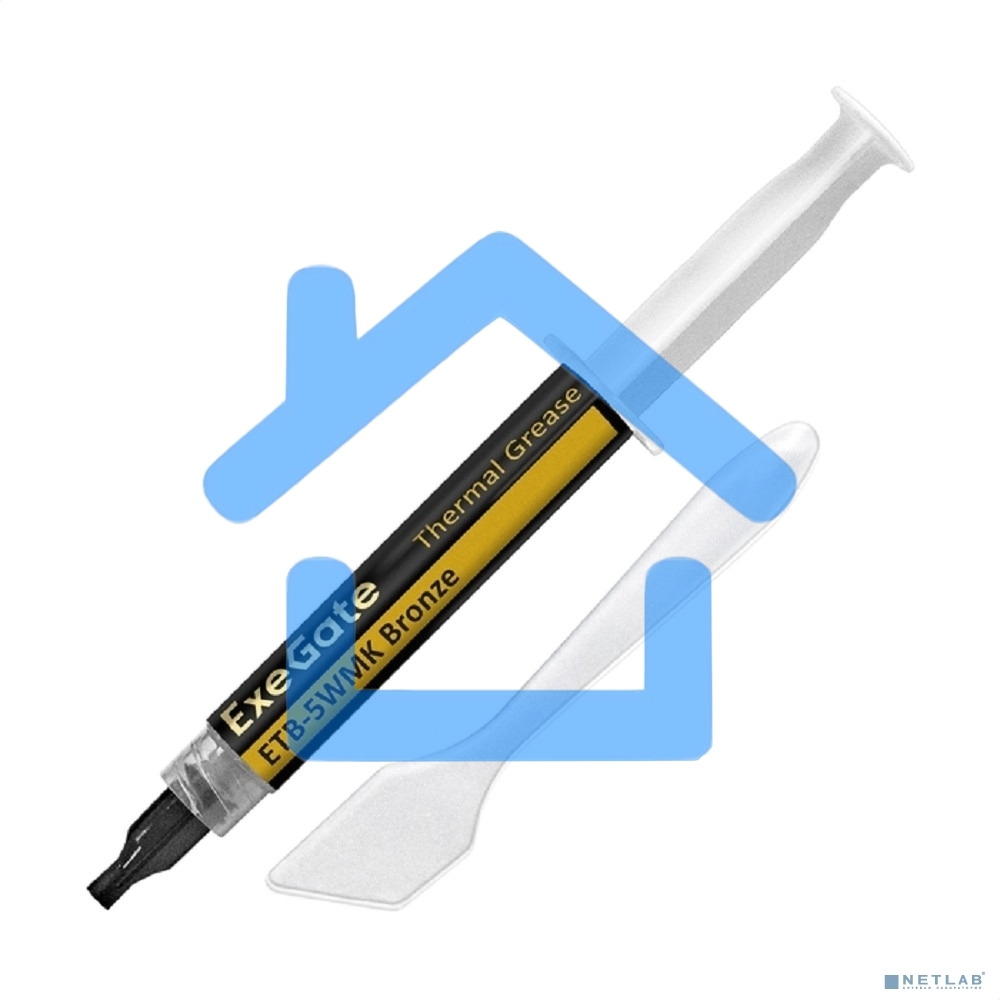 Термопаста ExeGate ETb-5WMK Bronze (4,9 Вт/(м•К), 5г, шприц с лопаткой)