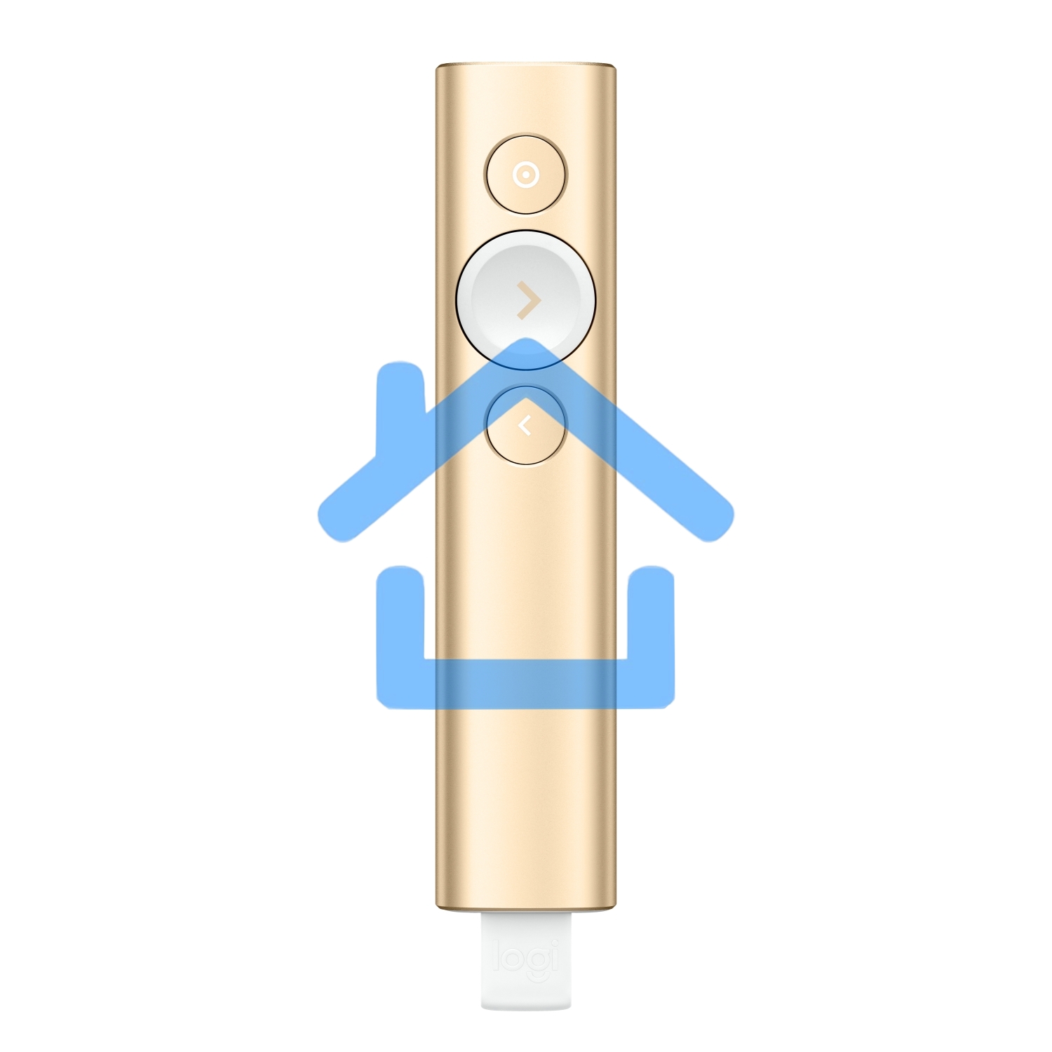 Презентер Logitech Spotlight золотистый, радиоканал, USB, кнопки - 3