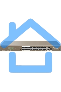 Коммутатор IP-COM F1126P-24-250W PoE неуправляемый 26-Ports 10/100 Mbps Base-TX + 1-Port 1000 Base-X SFP / 24-Ports PoE (PoE бюджет 230W)