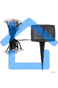 Каскад Lamper Ночной букет LED 4 м с выносной солнечной панелью 2 м и аккумулятором, теплое белое свечение