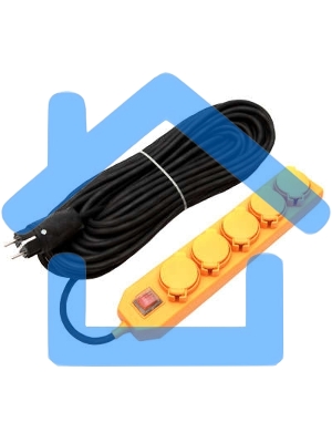 Удлинитель 5х20м с заземл. 16А IP44 У10-026 с выкл. с индик. КГ 3х1.5 розетки с защ. крышкой UNIVersal 9634139