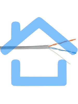 Кабель информационный Lanmaster NM-UTP5E2PR-CCA кат.5е U/UTP не экранированный 2X2 PVC внутренний 305м серый