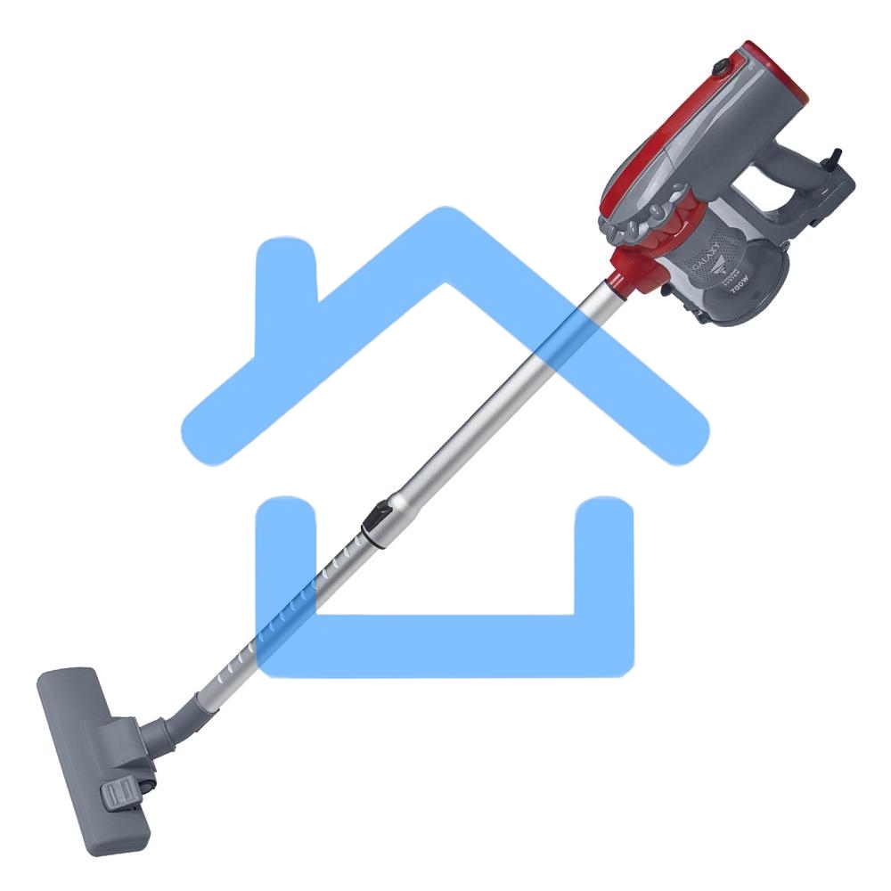 Пылесос вертикальный Galaxy GL 6255 серый/красный, питание от сети, 150 Вт, уборка сухая, пылесборник 0.8 л