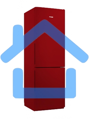 Холодильник Pozis RK FNF-170 рубиновый двухкамерный 220/94 л морозилка снизу