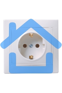 Розетка Iek ERK14-K01-16-DM РС10-3-КБ 1местн. c з/к без защ.штор. 16А КВАРТА (белый)