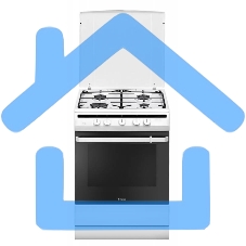 Плита газовая Hansa FCGW61000 белый, конфорок 4 шт, духовка 58 л, 60 см x 85 см x 60 см