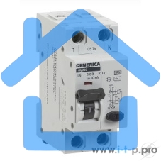 Выключатель автоматический дифференциального тока Iek MAD25-5-032-C-30 АВДТ 32 C32 - GENERICA