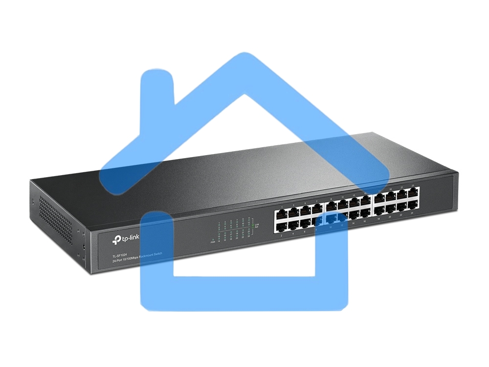 Сетевой коммутатор TP-Link SMB TL-SF1024 Коммутатор 24-port 10/100M Switch, 1U 19-inch rack-mountable steel case
