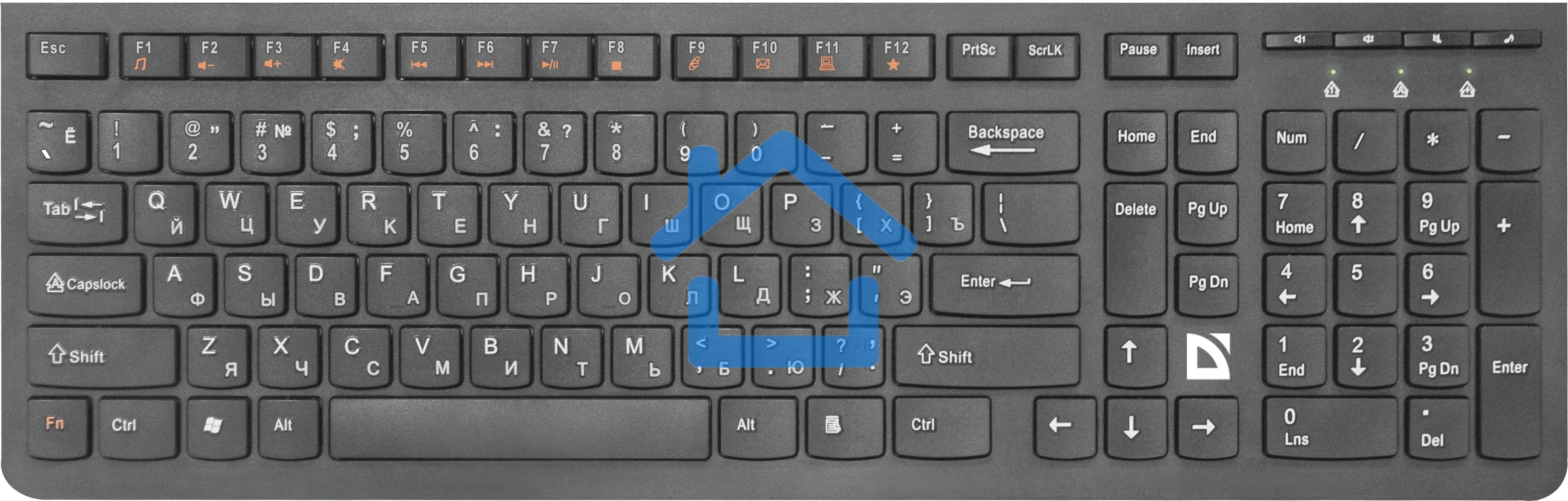 Клавиатура Defender ULTRAMATE SM-535 RU беспроводная USB, радиоканал, черный