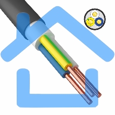 Кабель силовой медный ВВГ-Пнг(А)-LS 3x2,5 мм² 100 м, ГОСТ 31996-2012, ТУ 16.К71-310-2001