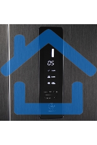 Холодильник Maunfeld MFF177NFSB черный глянц. двухкамерный 263/170л морозилка сбоку, No Frost, Side by Side