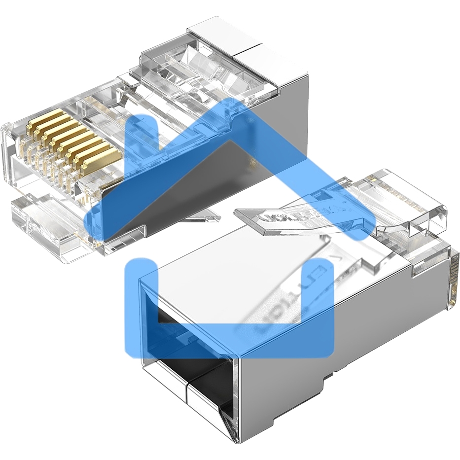 Коннектор Vention RJ45 (8p8c), FTP cat. 5e, под витую пару, экранированный (10шт.)