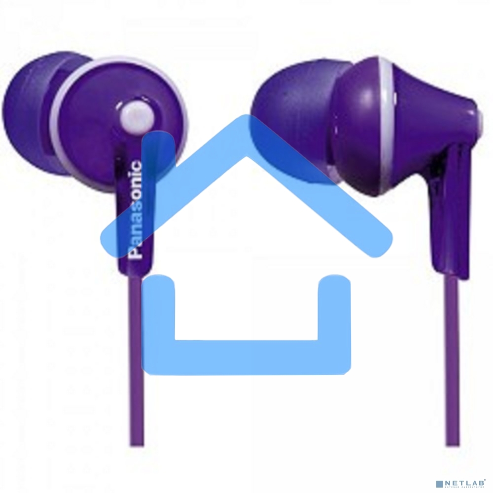 Наушники вкладыши Panasonic RP-HJE125E-V 1.1м фиолетовый проводные (в ушной раковине)