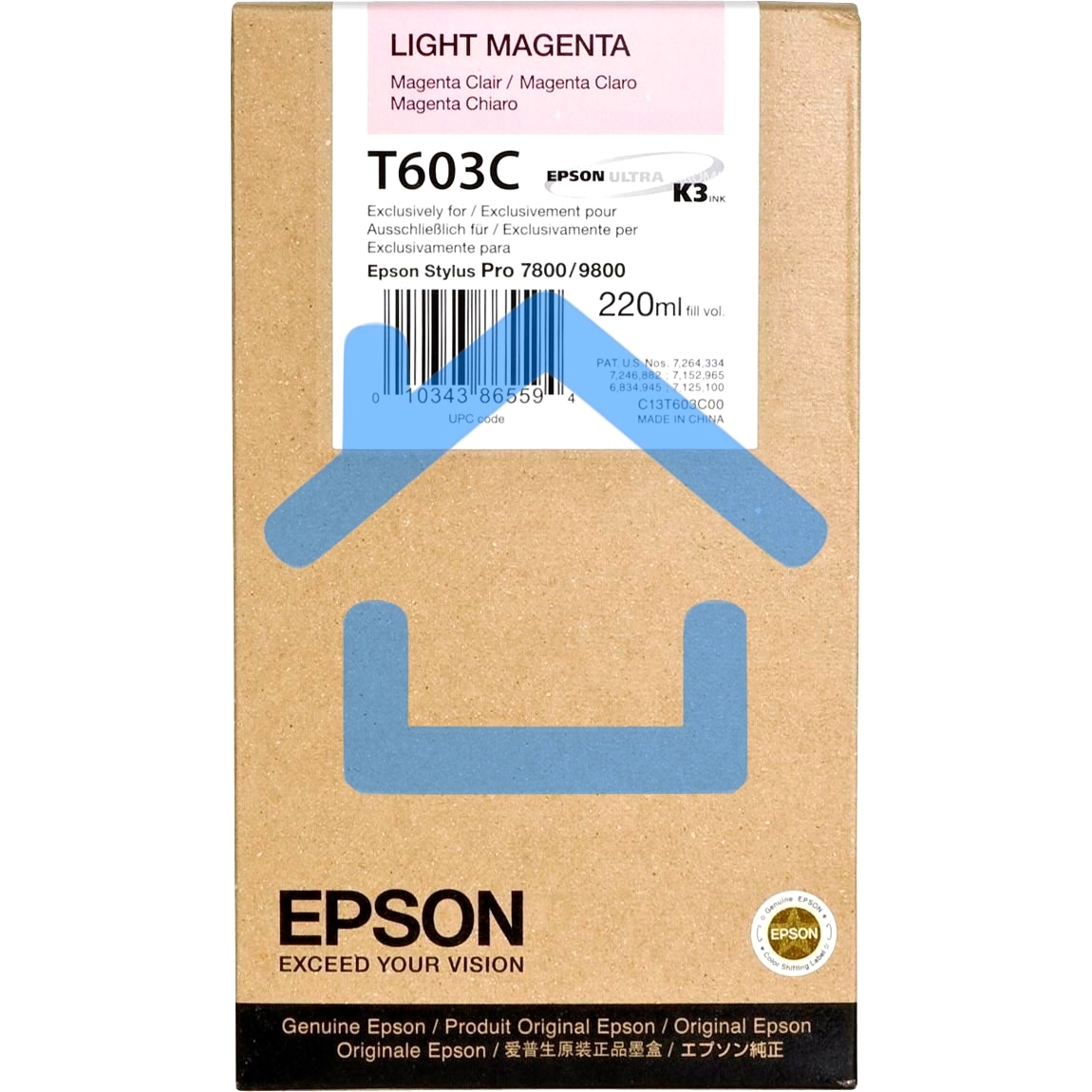 Картридж струйный Epson C13T603C00 светло-пурпурный (220 мл) для Epson St Pro 7800/9800