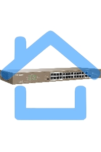Коммутатор IP-COM F1126P-24-250W PoE неуправляемый 26-Ports 10/100 Mbps Base-TX + 1-Port 1000 Base-X SFP / 24-Ports PoE (PoE бюджет 230W)
