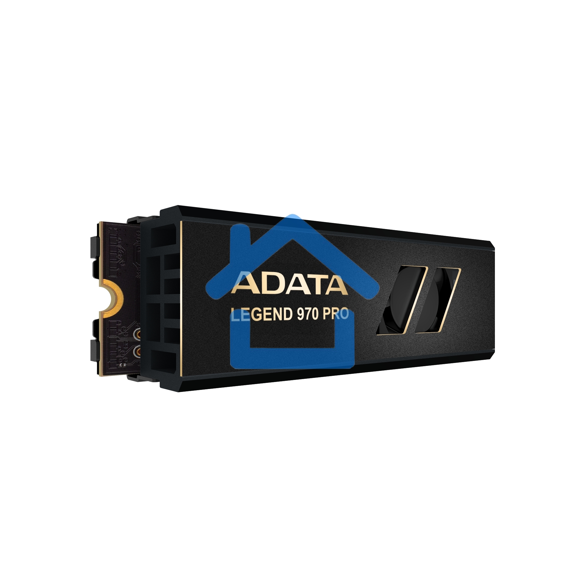 Накопитель SSD ADATA Legend 970 Pro, 1000 Gb, M.2 2280, PCIe 5.0 x4, NVMe 2.0, 3D TLC, R/W 13000/5800 МБ/сек, радиатор с вентилятором