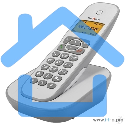 Радиотелефон teXet TX-D4505A Dect белый-серый