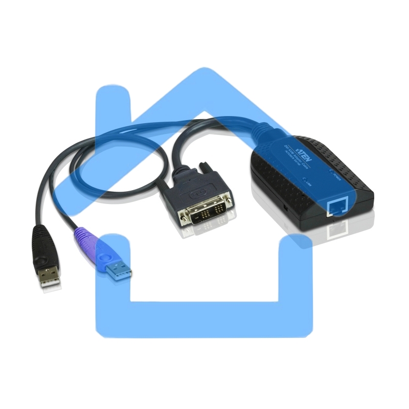Модуль удлинителя, DVI+KBD+MOUSE USB 2.0+AUDIO, для подкл. DVI USB virtual media KVM adapter cable