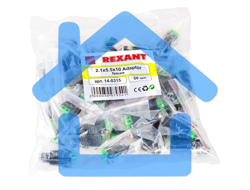 Разъем питания гнездо 2.1х5.5 мм с клеммной колодкой PROconnect