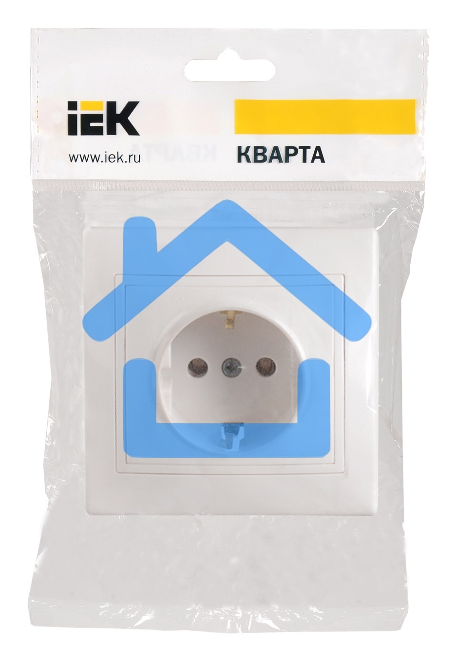 Розетка Iek ERK14-K01-16-DM РС10-3-КБ 1местн. c з/к без защ.штор. 16А КВАРТА (белый)