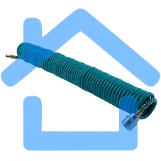 Полиуретановый спиральный шланг профессиональный BASF, 10 м, с быстросъемными соединениями Stels