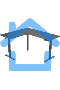 Стол для компьютера Cactus угловой подъемный столешница МДФ черный каркас черный 1600х1400х720х1180мм (CS-EDXL-BBK)